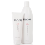 deux bouteilles blanches 1 litres et 250ML du shampoing pour les cheveux colorés