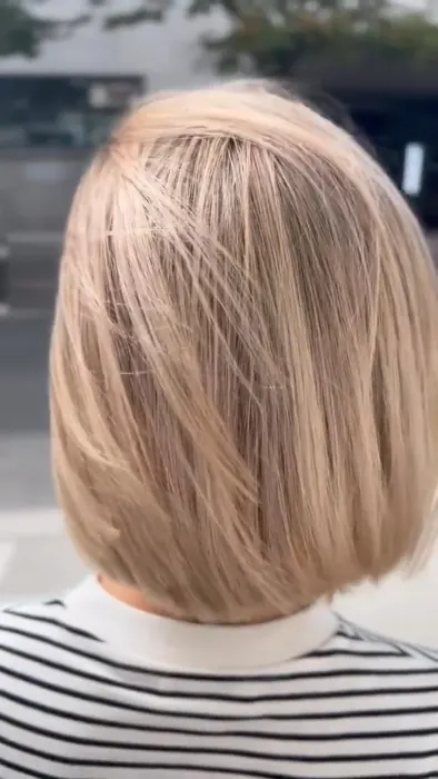 Balayage : résultat après coiffage